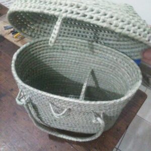 🧉✨ CANASTA PORTA SET MATERO CON TAPA – PALMA CARANDAY ARTESANAL